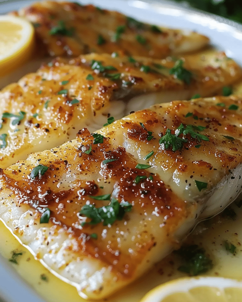 Pan-Fried Fish with Lemon Butter Sauce