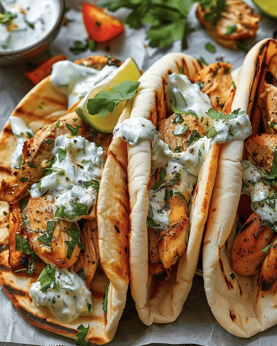 Greek Chicken Gyros