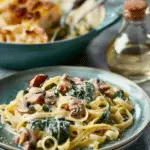 Creamy Mushroom Spinach Pasta