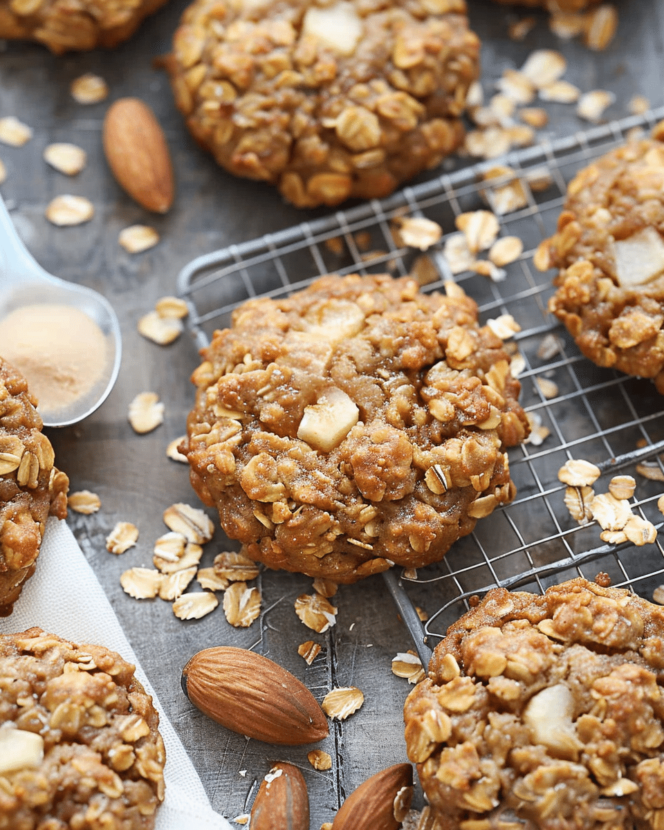 Healthy Apple Pie Oatmeal Cookies