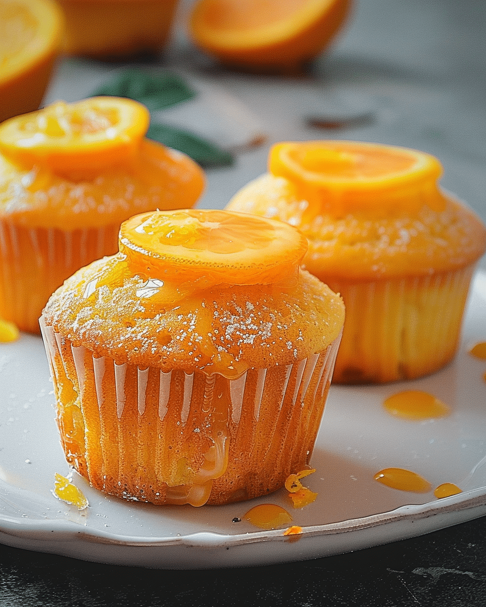 Orange Muffins With Orange Glaze