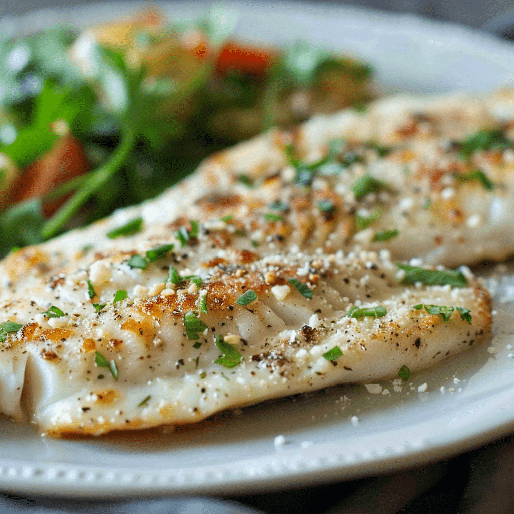 Healthier Broiled Tilapia Parmesan