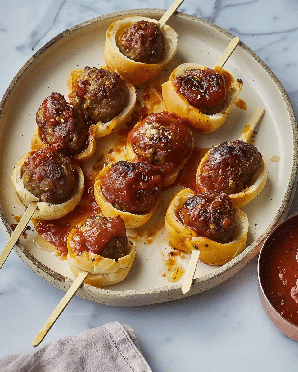 Meatball Subs on a Stick