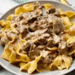 Slow Cooker Ground Beef Stroganoff