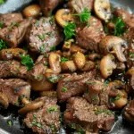 Garlic Butter Steak Bites with Mushrooms