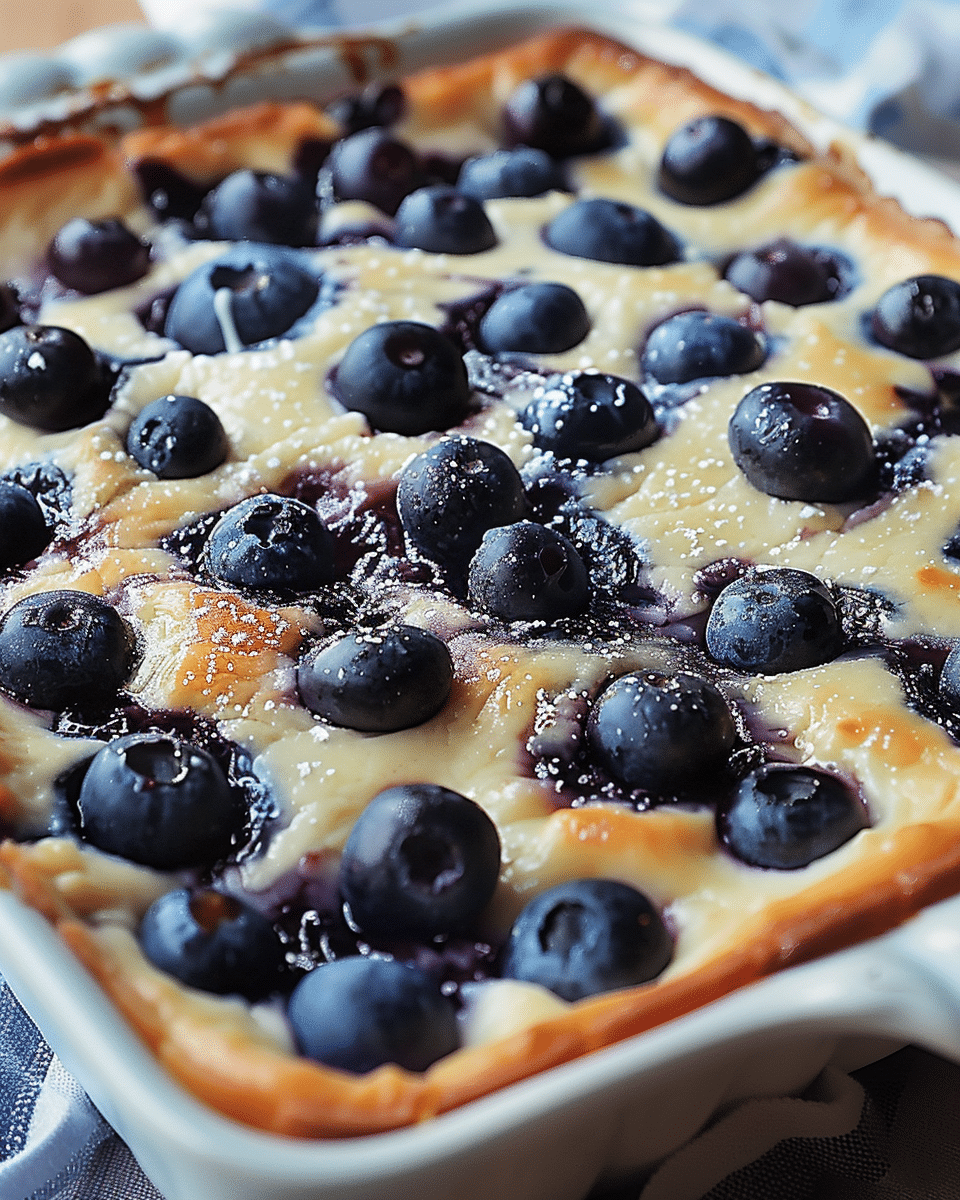 Blueberry Cottage Cheese Breakfast Bake