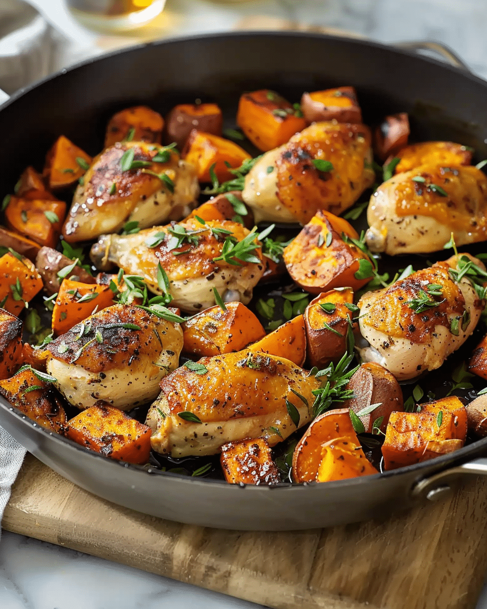 One-Pan Chicken and Sweet Potato Skillet