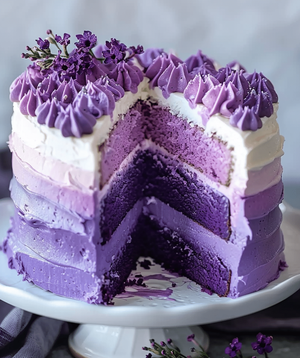 Purple Ombre Layer Cake