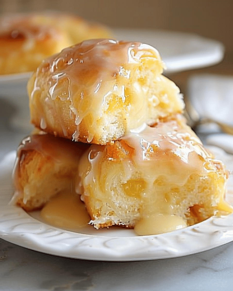 Orange Rolls with a Warm Sour Cream Butter Glaze