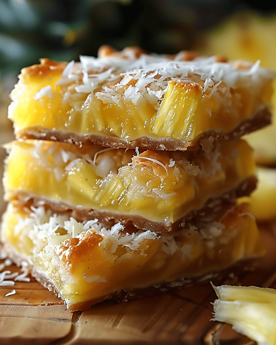 Tropical Paradise with Pineapple Bliss Bars